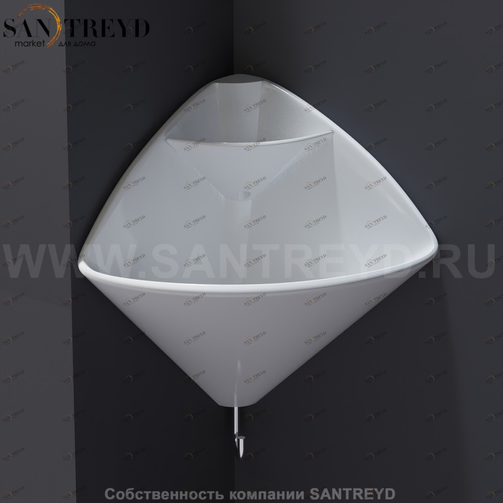 Agape PARENTESI Керамическая угловая полка белая ACOM0999Z