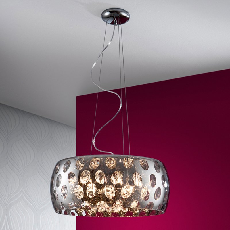 Подвесной светильник Milos 6 от Delight Collection коричневая SCHULLER ДИЗАЙНЕРСКИЕ 243454 Хром  - Вид №1