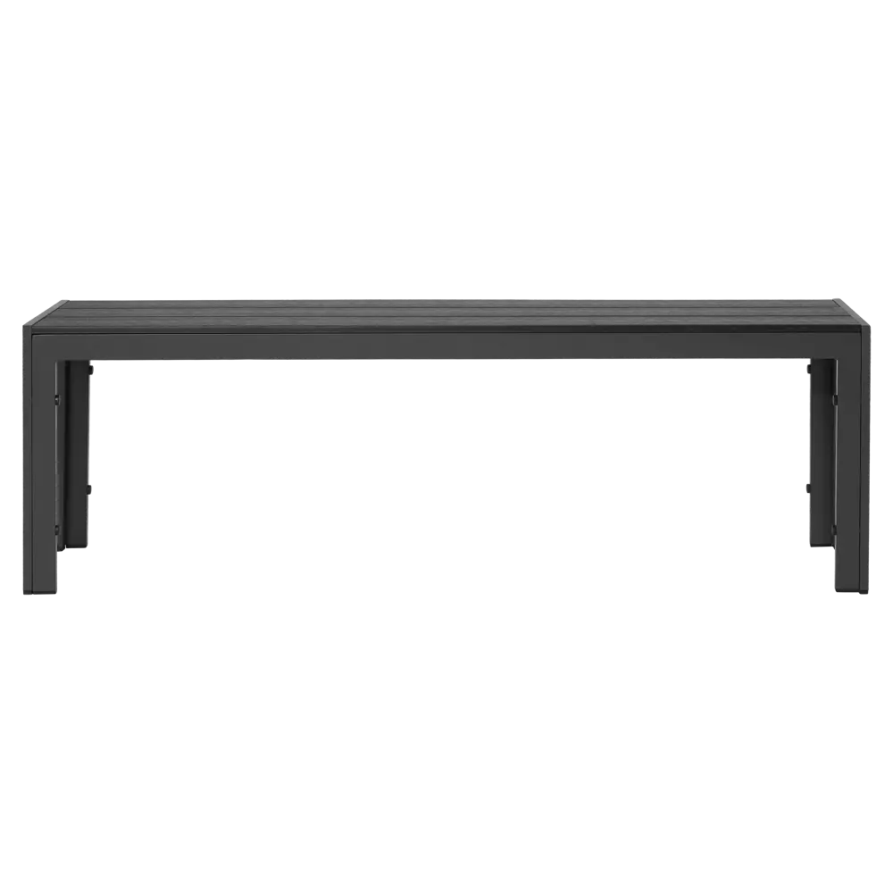Скамья садовая BEGINIA Lyra 132x29.5x43 см алюминий серый 89435642 STLM-2170170 - Вид №4