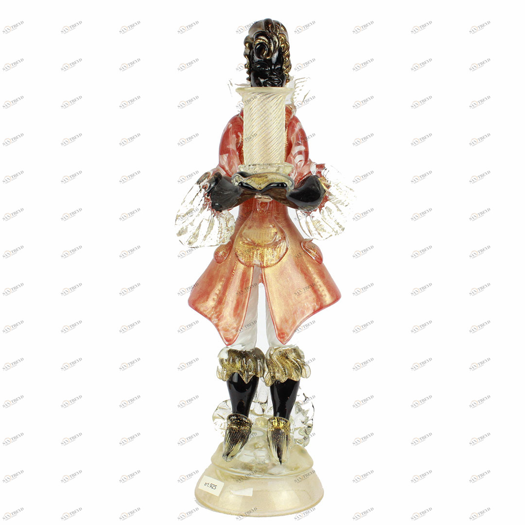 1341 ORIGINALMURANOGLASS Венецианская статуэтка - Мавр в красном - Moro in rosso - муранское стекло 15 см 