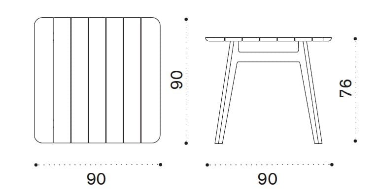 Квадратный стол из тикового дерева Ethimo Knit ARCH-00090267 - Вид №11