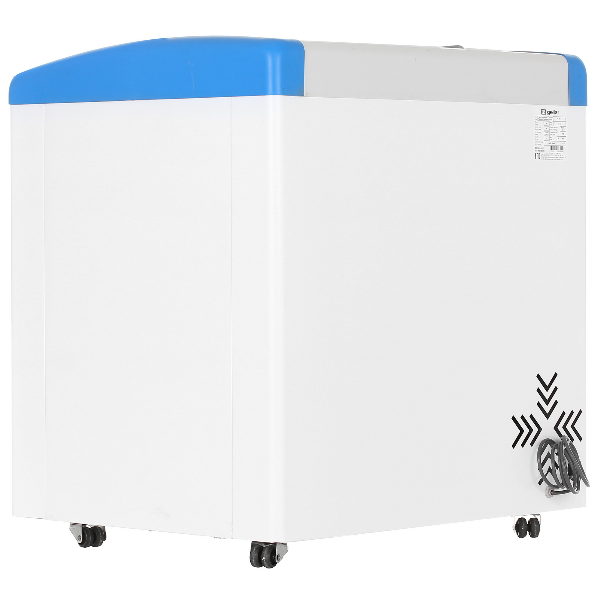 1229603 Морозильный ларь Frostor Gellar FG 275 E белый, синий STDN-0113331 - Вид №3
