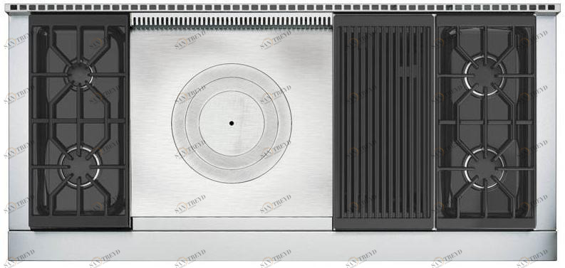 Wolf Профессиональная отдельно стоящая кухня из нержавеющей стали Cucine professionali dual fuel Icbdf604cf 