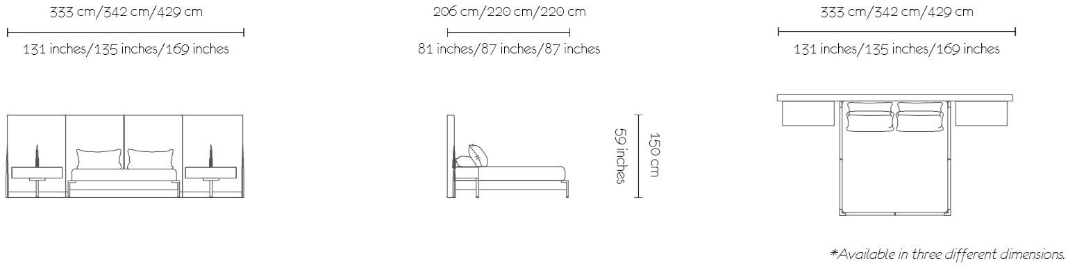 MORADA Кровать из ткани со встроенными прикроватными тумбочками Shanghai sun-id-1441657 - Вид №4