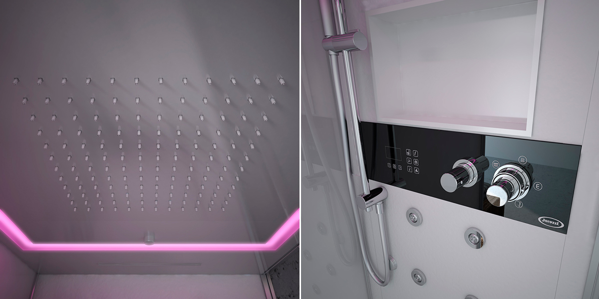 Душевая кабина угловая Frame 120 TT 9448-25419 Jacuzzi 944825419 - Вид №2