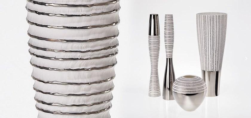 Fos Ceramiche Фарфоровая ваза Antithesis oro e platino B-2001, pft-2001 - Вид №1