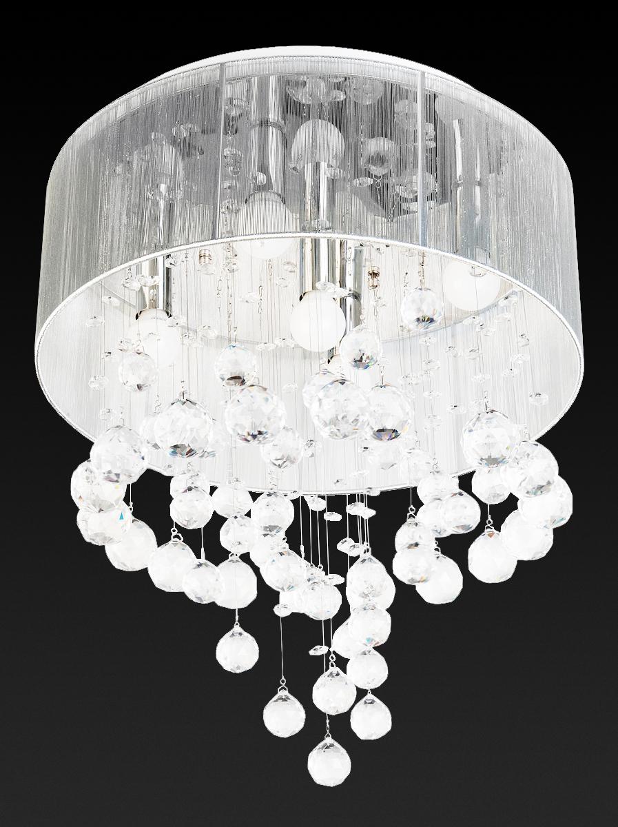 Потолочная люстра Toplight Mavis TL4100D-05CH TOPLIGHT ДИЗАЙНЕРСКИЕ, MAVIS, ДВУХЪЯРУСНЫЕ 183562 Серый  - Вид №1