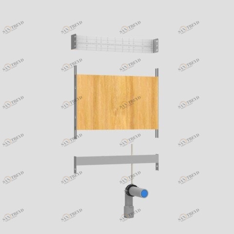 SANIT 72100101250 SANIT Модуль умывальник и раковина с exp.mixer 