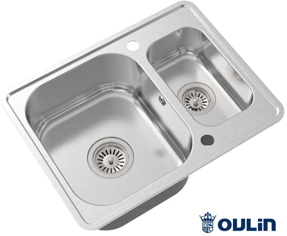 90589069 Врезная мойка Oulin Ol-0304 47x62x19 см нержавеющая сталь цвет сатин STLM-0297290