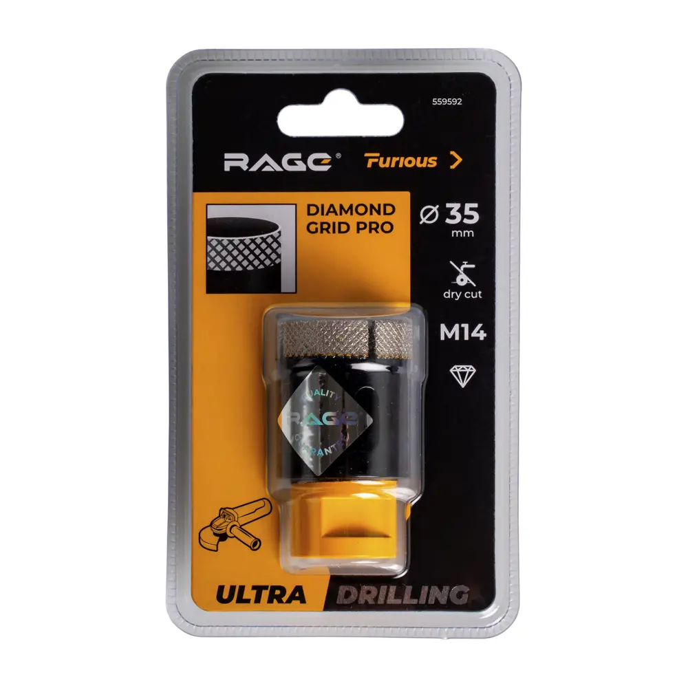 Коронка по керамограниту и керамике Rage Furious 35 мм STLM-2066827 - Вид №8