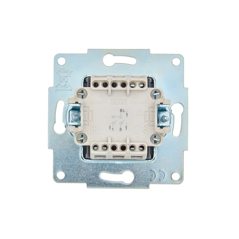 Выключатель встраиваемый Lezard Asti 2 клавиши цвет кремовый STLM-2070338 - Вид №2