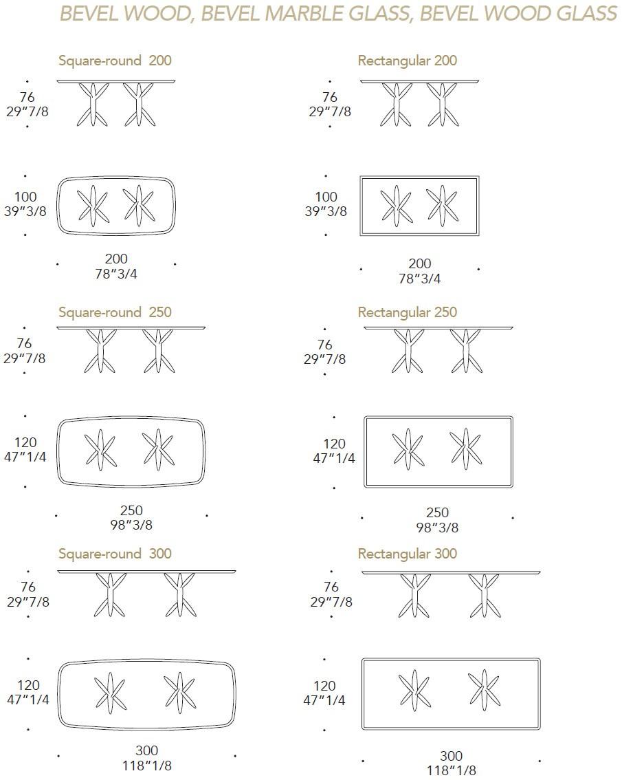 Reflex Прямоугольный обеденный стол из стекла sun-id-1398307 - Вид №3