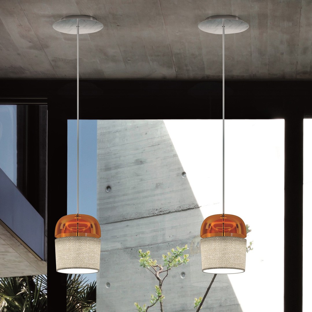 De Majo DOME/S13 оранжевый светильник подвесной 106705 - Вид №1