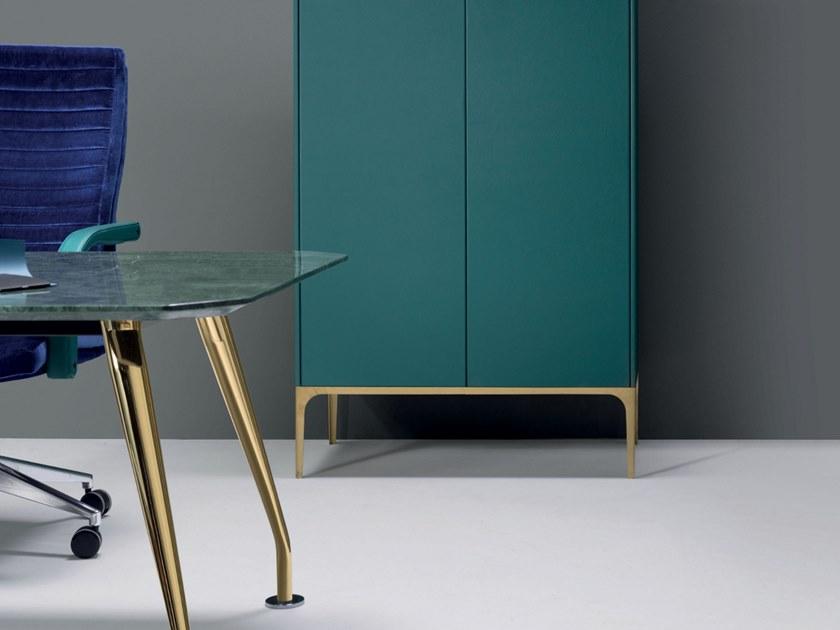 Quinti Sedute Прямоугольный письменный стол из кожи с ящиками Infinity sun-id-1422503 - Вид №3