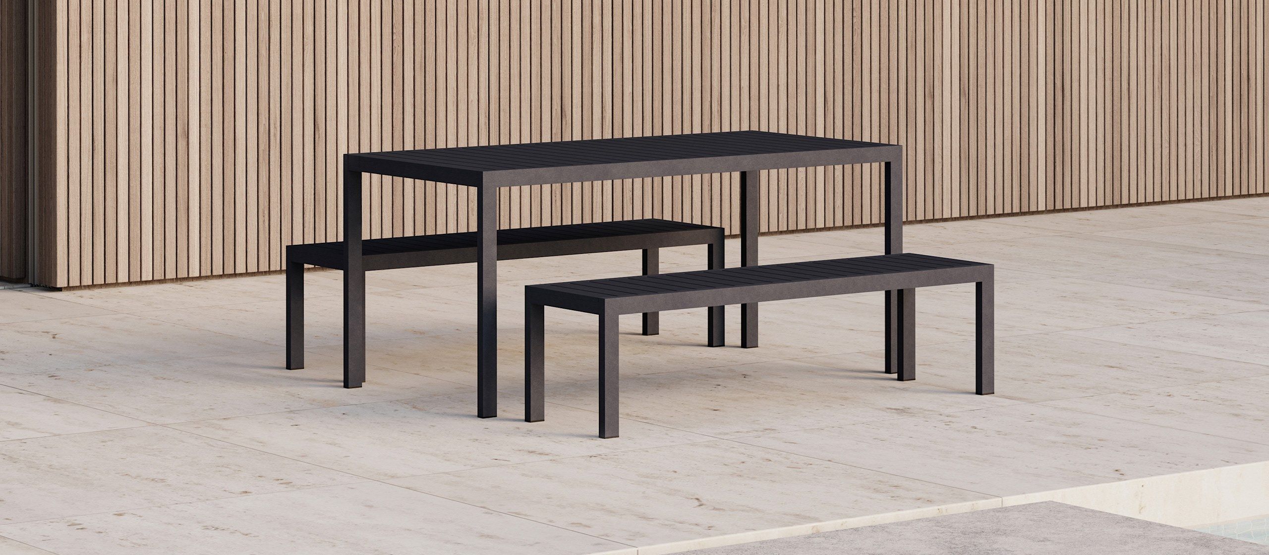 Алюминиевая садовая скамейка с порошковым покрытием Case Eos ARCH-00134240 - Вид №5