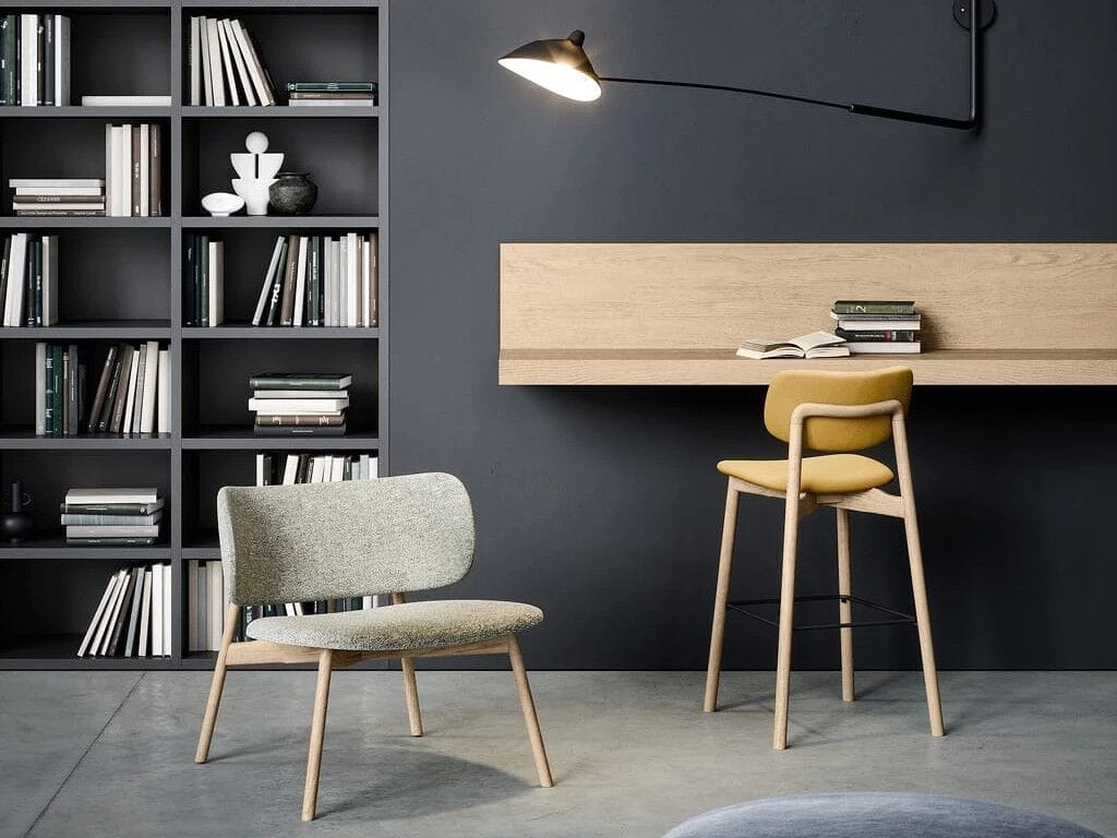 Деревянный барный стул со спинкой Novamobili TWIST ARCH-00020489 - Вид №1