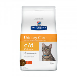 Т0055185 Корм для кошек Hill"s Prescription Diet Feline C/D при лечении МКБ, курица сух. 1,5кг Hill's