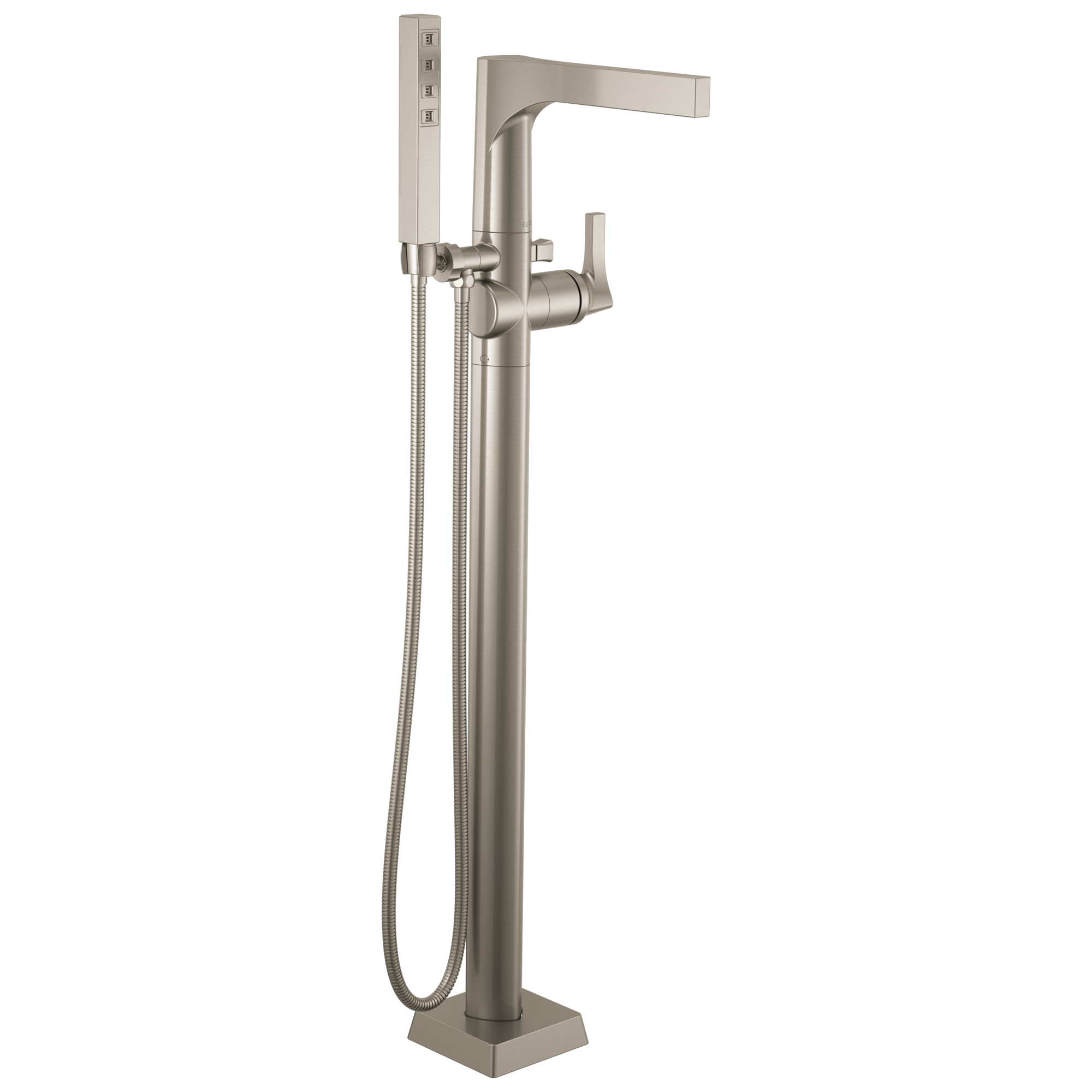 T4774-SSFL Напольная накладка для ванны с одной ручкой и ручным душем Delta Faucet Zura Нержавеющая сталь 