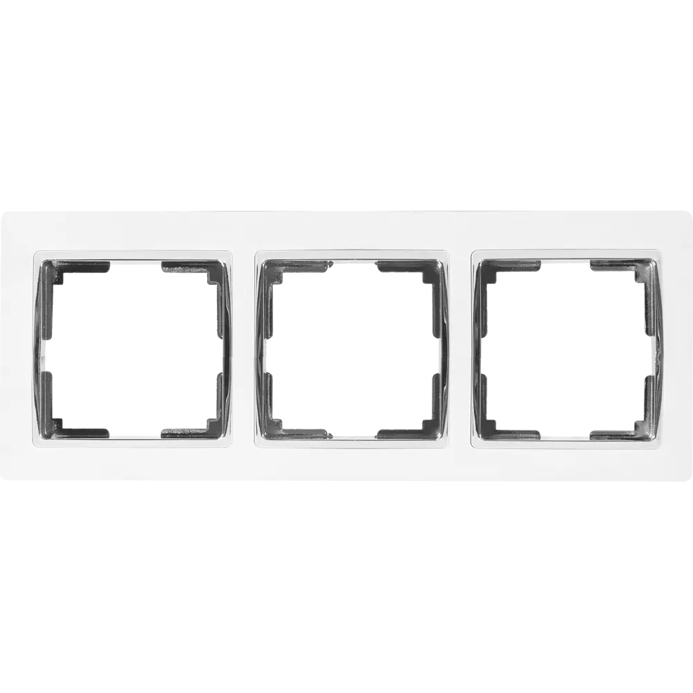 Рамка Werkel Snabb для трёх розеток — элегантное объединение в белом 82125365 STLM-0019694