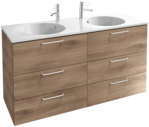 EB2536-R6-NR4 Тумба под столешницу 140 см, 6 ящиков, белая ручка JACOB DELAFON ODÉON RIVE GAUCHE