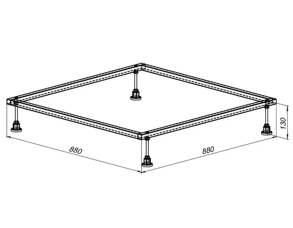 90764173 Каркас для поддона Aquanet 88x88 STLM-0979042