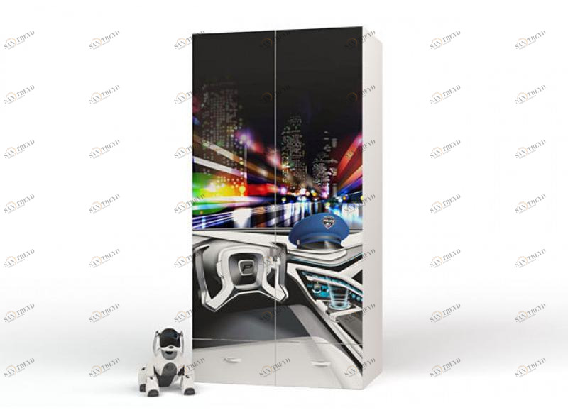 Шкаф ABC-KING 2х дверный Police City 4631147958839