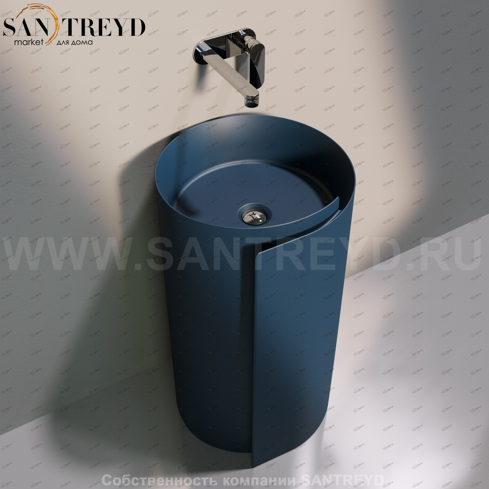 MR44P7016 Напольная раковина стоящая круглая Ceramica Flaminia Roll