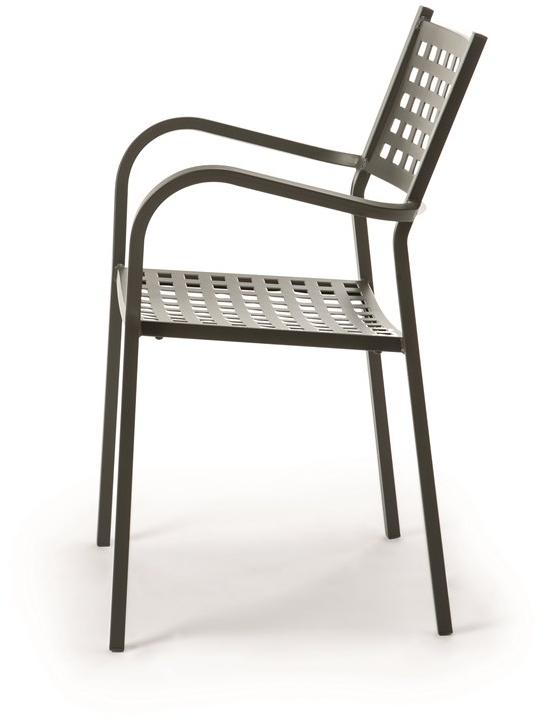 Vermobil Штабелируемый металлический садовый стул с подлокотниками Alice Ch1550 - Вид №3