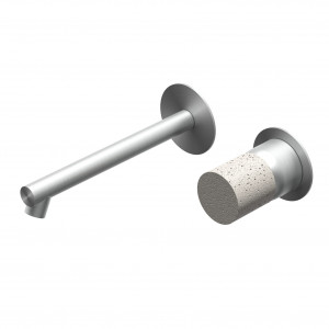 E0BA0114SPD Встраиваемый однорычажный смеситель для раковины Ritmonio Diametro35 Inox Concrete