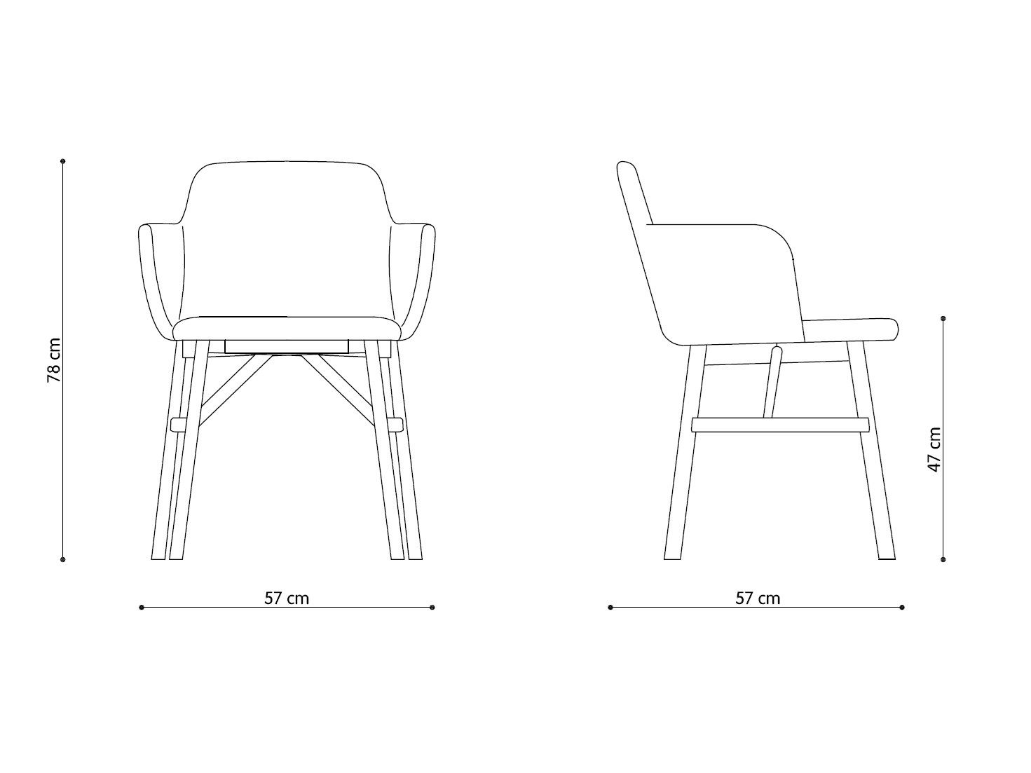 Тканевый стул с подлокотниками TrabA' Bardot ARCH-00106655 - Вид №4