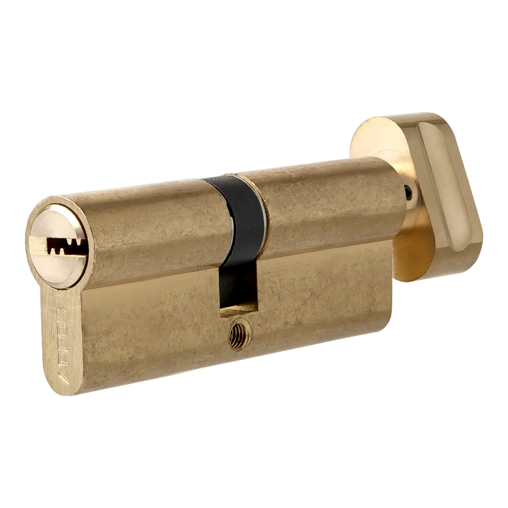 Цилиндр Apecs SM-60, 30х30 мм, ключ/вертушка, цвет золотой STLM-2203048