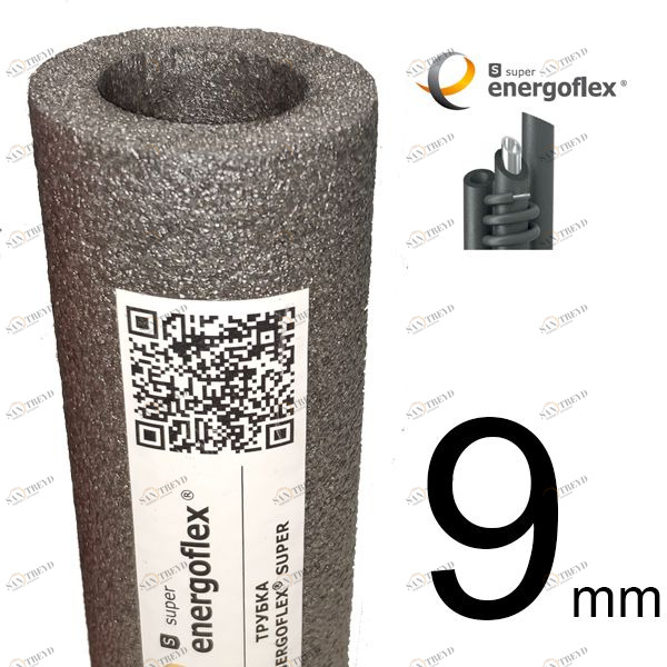 Теплоизоляция Energoflex® Super С18/9, для трубы 16, толщина стенки 9 мм, цвет серый EFXT018092SU
