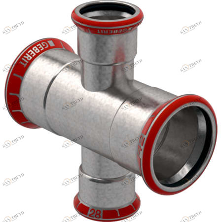 GEBERIT 21128 Крестовина двухплоскостная редукционная Geberit Mapress из углеродистой стали 