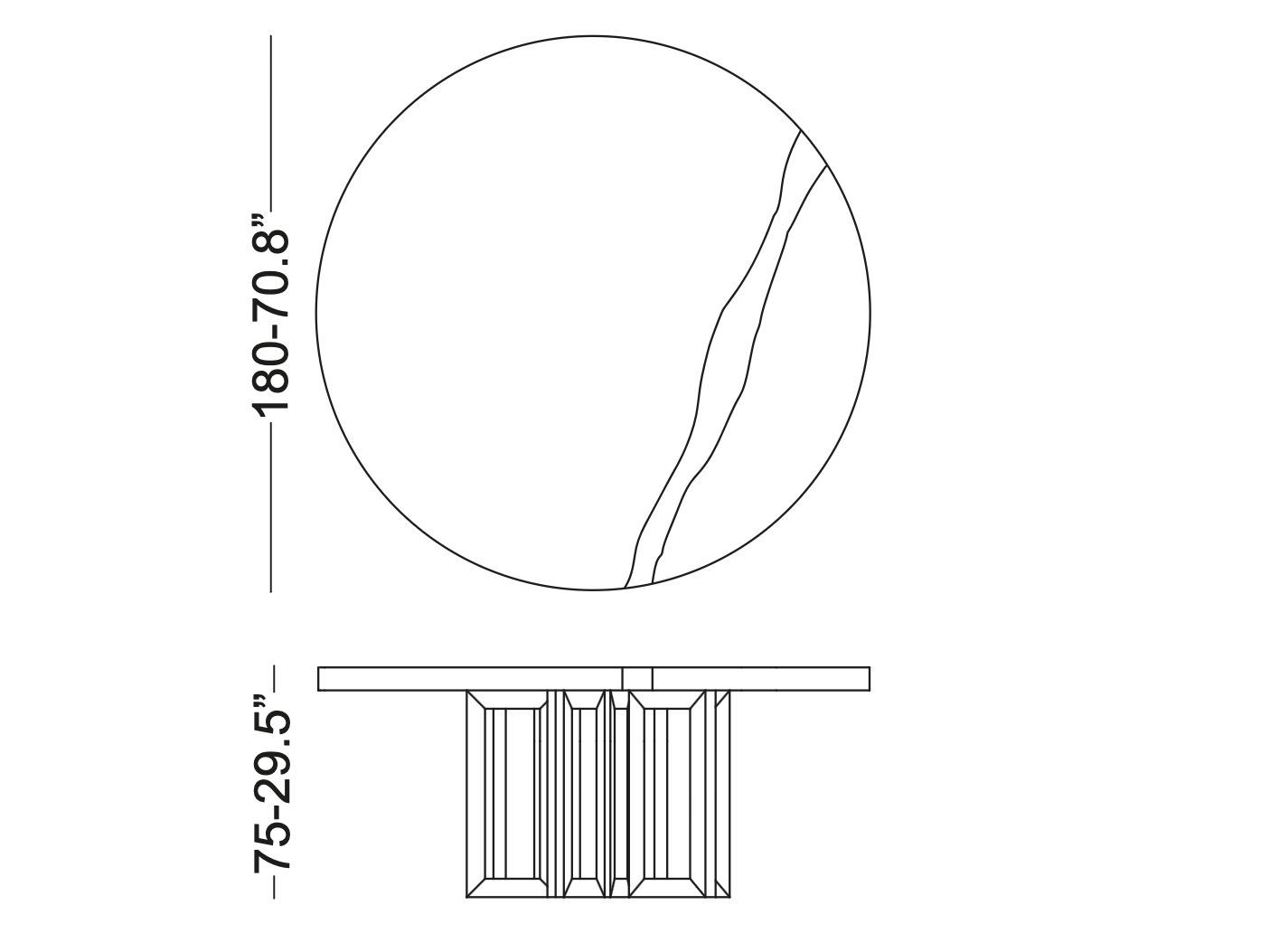 Круглый стол из грецкого ореха на заказ Il Pezzo Mancante кусок 6 ARCH-00044885 - Вид №7