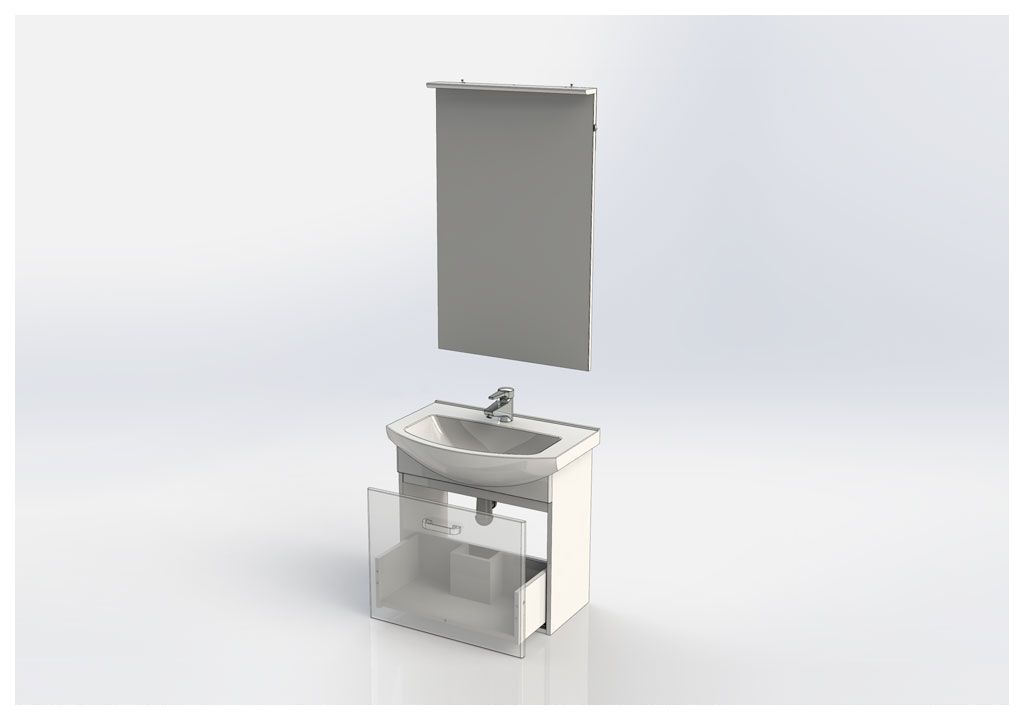 Мебель для ванной Aquanet Ирис 65 белый (1 ящик) 00198814 - Вид №4