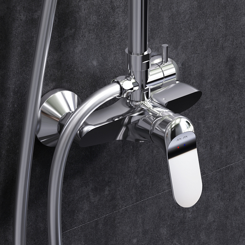 F0785C800 душ.системанабор:см-ль д/душа с переключателемверхний душ d220 мм ручной душ 110 AM.PM Sunny - Вид №3