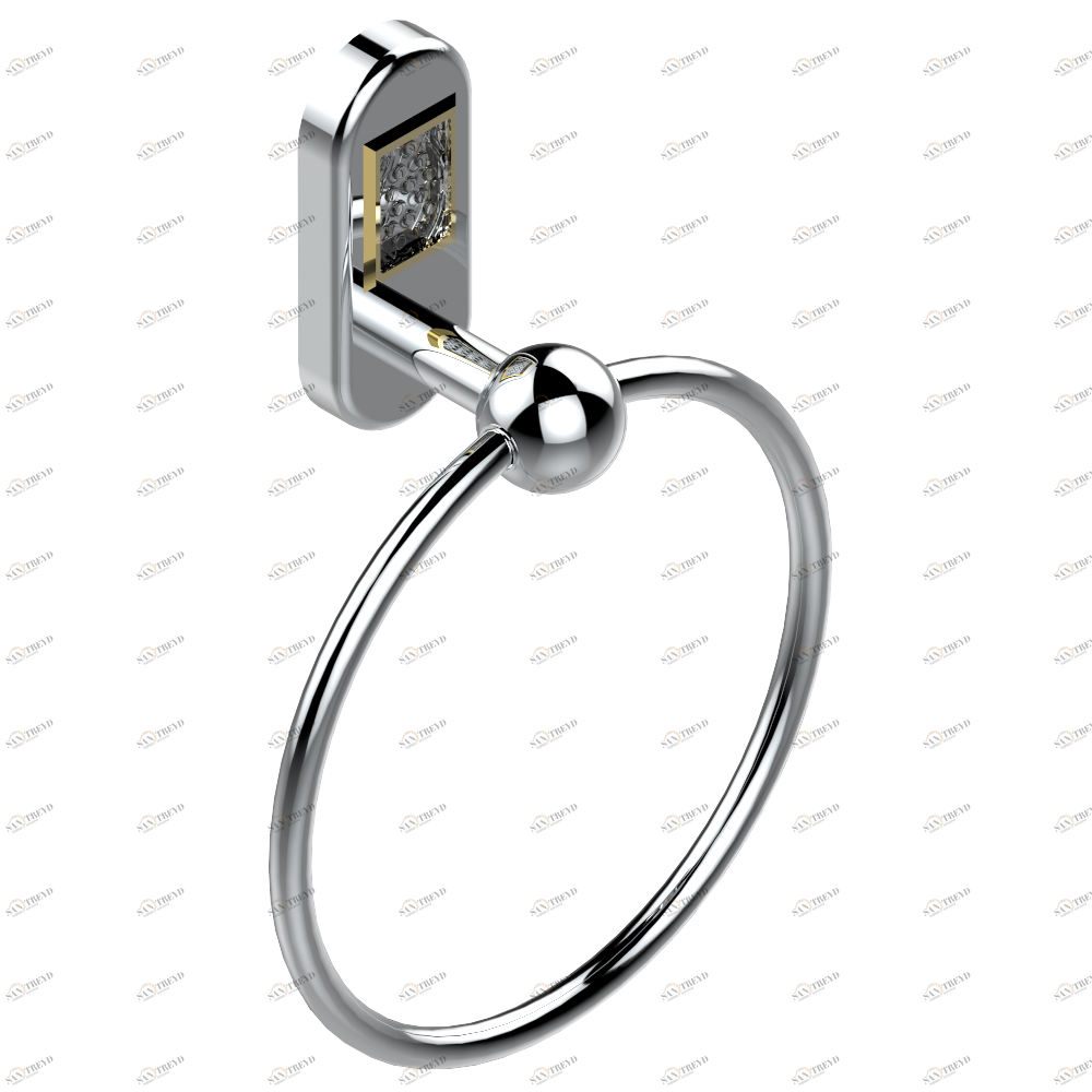 A2F-504N Полотенцедержатель-кольцо-Ø 180 мм одинарное Thg-paris Naïade Хром/золото A2F-504N CAT.A