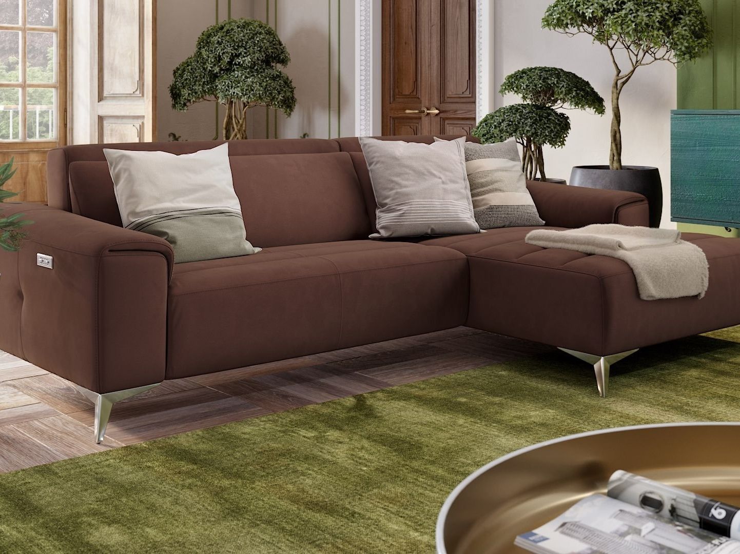 Угловой диван из ткани Sofanella Bella ARCH-00030371 - Вид №6