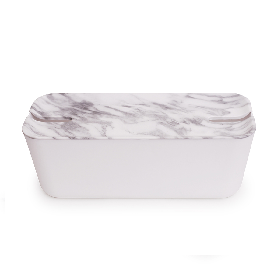 240107 Органайзер для проводов hideaway большой белый-серый Bosign 