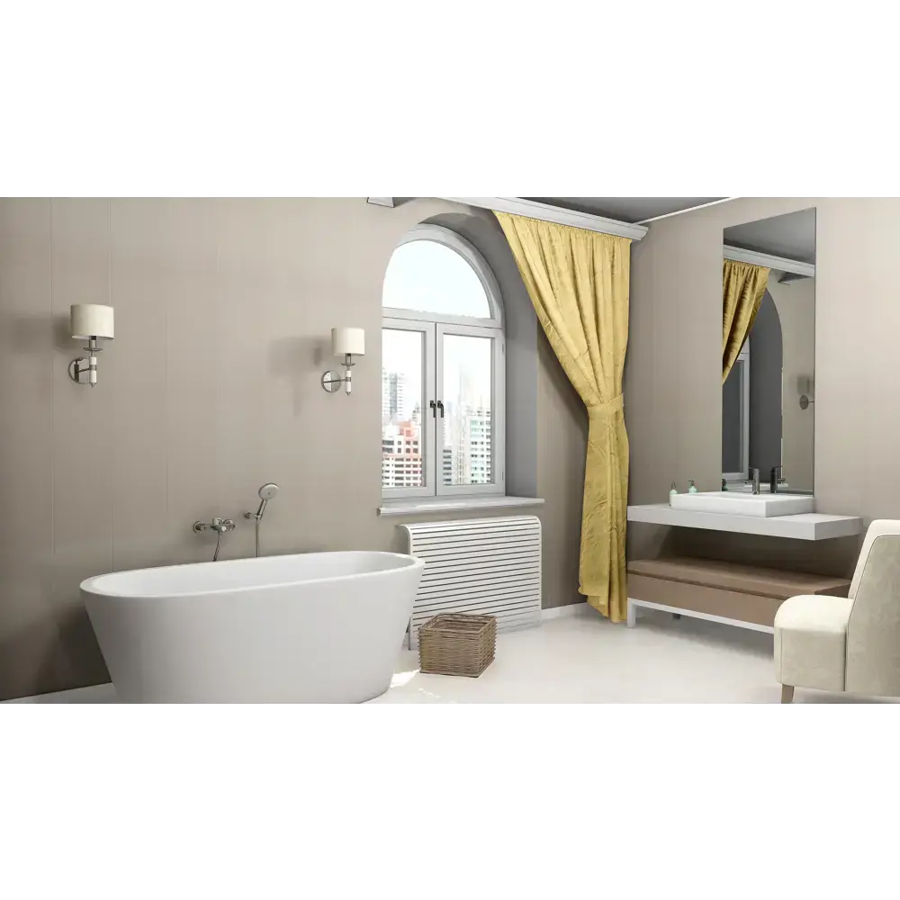 Стеновая панель ПВХ лен фисташковый 2700x250x8 мм 0.675 м² 89368036 STLM-2187760 Santreyd  - Вид №4