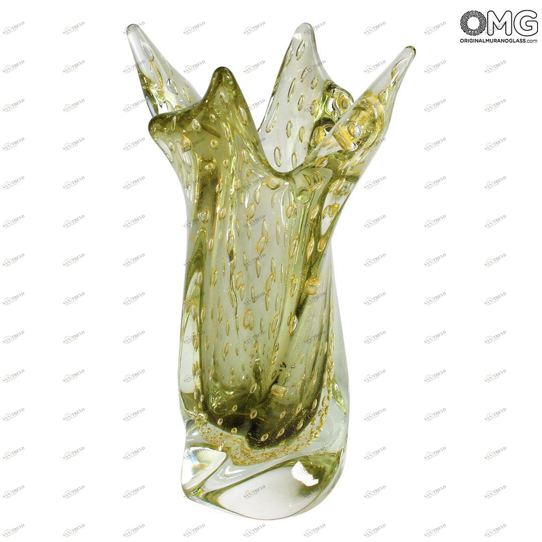 4832 ORIGINALMURANOGLASS Ваза Провенца - соммерсо - муранское стекло OMG 13 см 