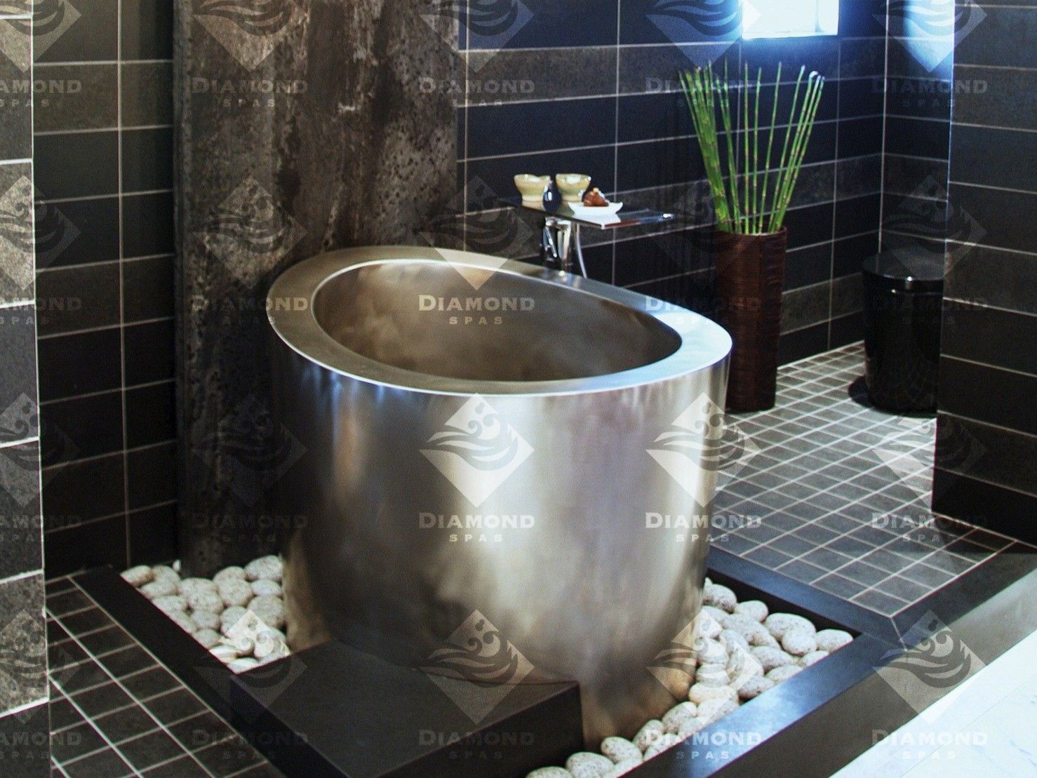 Ванна с сиденьем из нержавеющей стали Diamond Spas JAPANESE ARCH-00026580