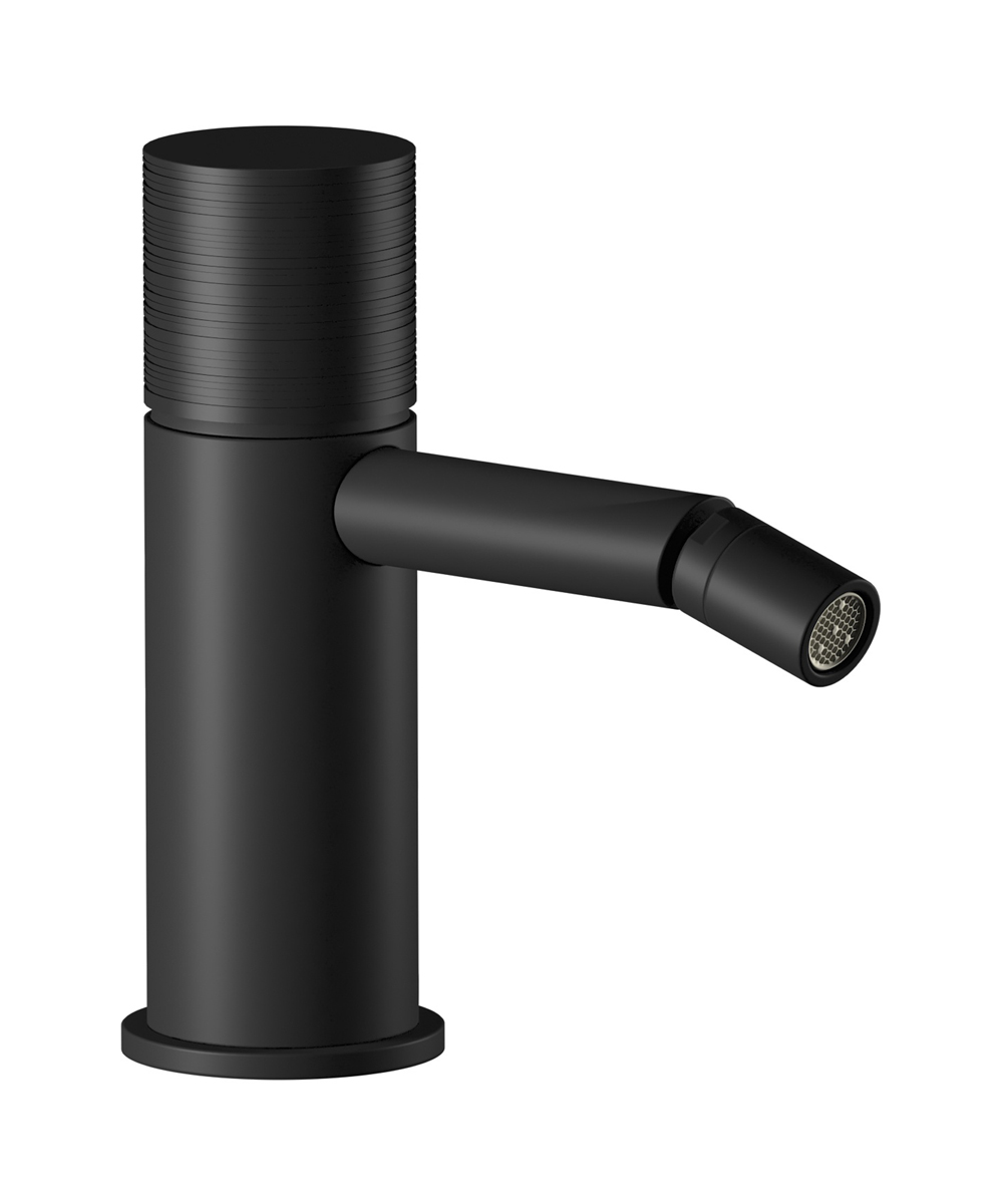 Смеситель для биде на 1 отверстие в комплекте с донным клапаном. WE ARE IB wa310mb Matt Black Vinile