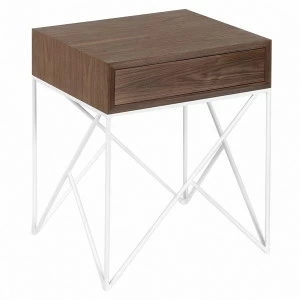 Тумбочка прикроватная для спальни американский орех Prince INTELLIGENT DESIGN  260971 Коричневый