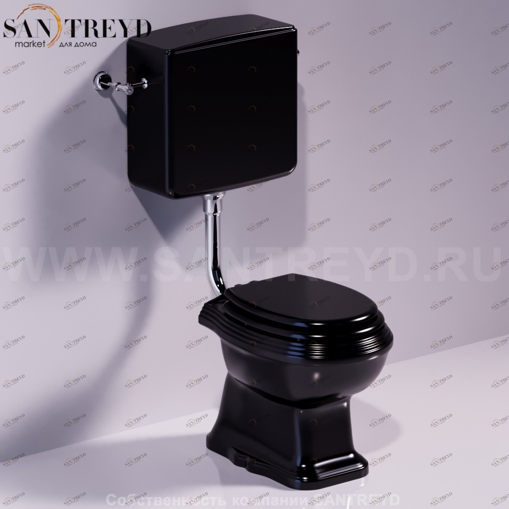 AR801NERO Компакт унитаз с бачком Черный Simas Arcade Италия