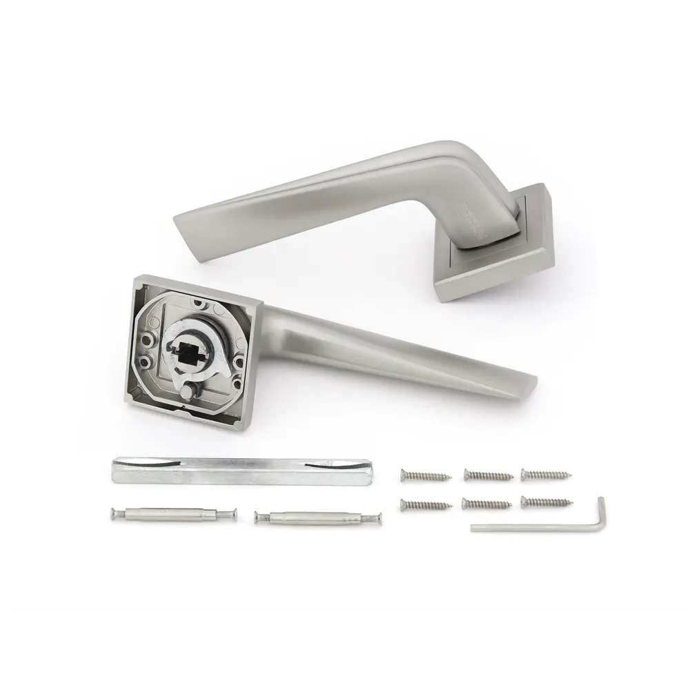 Дверные ручки Фабрика Замков A 210 PC, без запирания, комплект, цвет матовый хром STLM-2109787 - Вид №1