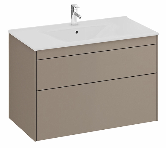 47435 IFO Sense тумба под умывальник с двумя ящиками, W = 600 мм, W1 = 610 мм, белый - Вид №10