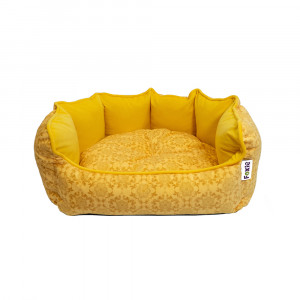 ПР0057015 Лежак для животных Home Vintage 43х36см желтый Foxie