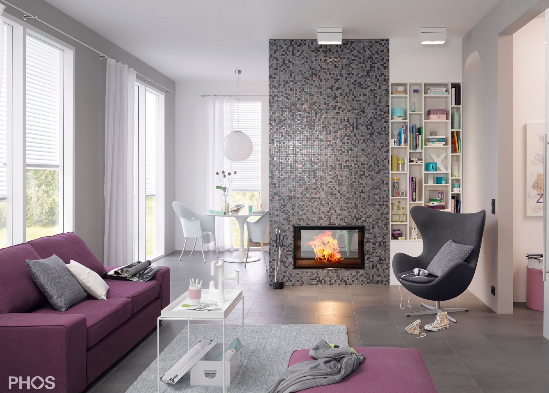 VS20-80E1600 Комплект карнизов: 160 см с 2 концевыми кронштейнами (небольшое расстояние от стены) PHOS  - Вид №2