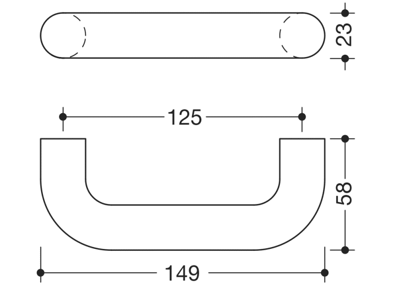 111.23BG.6 Мебельная ручка ø 23 мм HEWI USA Produkte  - Вид №16